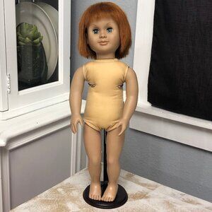 Our Generation Doll 18" VTG 98 Blue Eyes Red Hair Rubber Creepy Halloween Decor